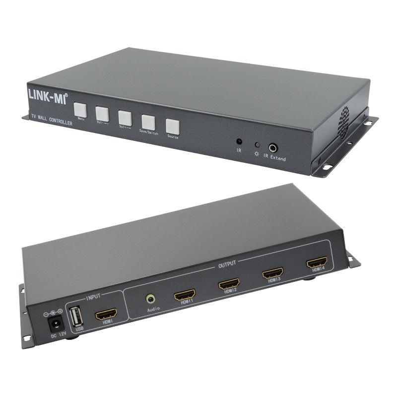 2X2 Video Wall Controller Hỗ trợ HDMI USB Signal Input 1080P Cho quảng cáo