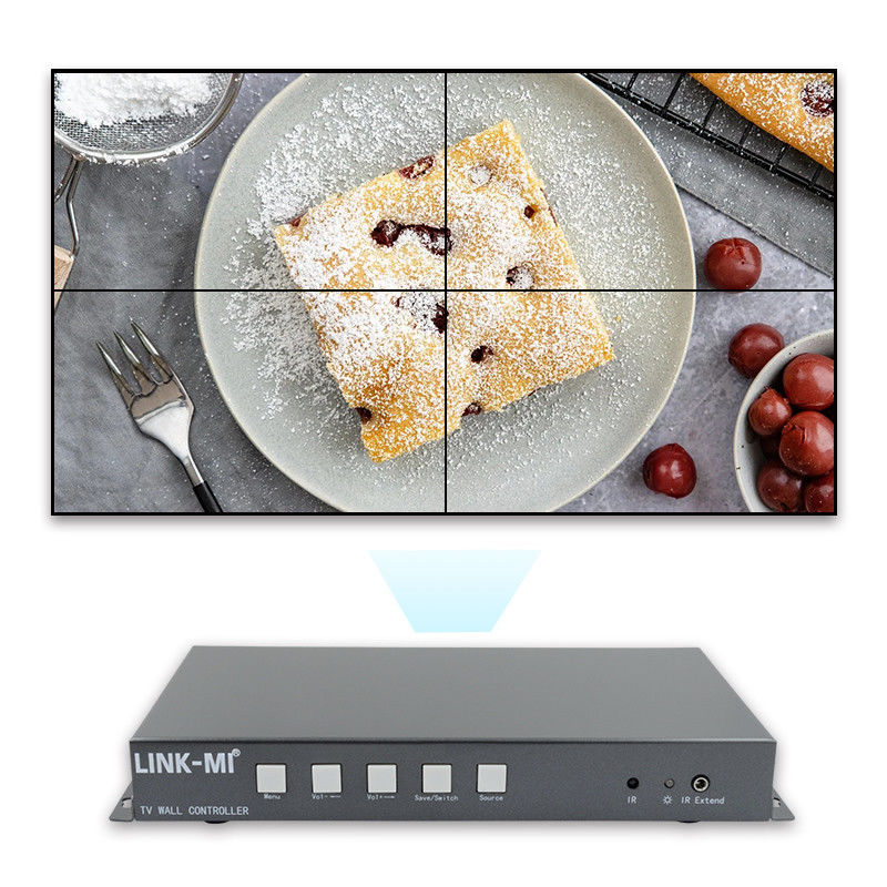 2X2 Video Wall Controller Hỗ trợ HDMI USB Signal Input 1080P Cho quảng cáo