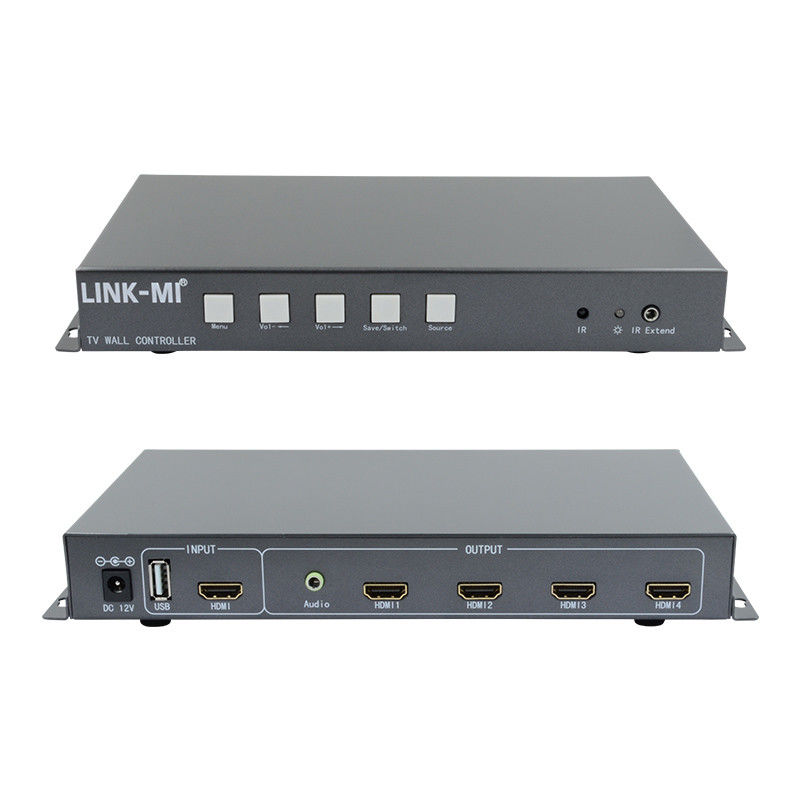2X2 Video Wall Controller Hỗ trợ HDMI USB Signal Input 1080P Cho quảng cáo