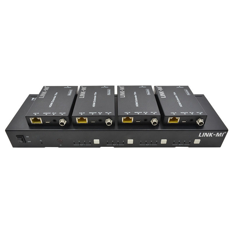 70M 4X4 HDMI Matrix với chức năng IR Matrix 18Gbps 4K@60Hz HDMI 2.0b POC