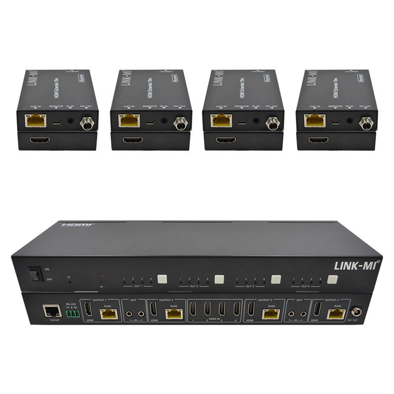 70M 4X4 HDMI Matrix với chức năng IR Matrix 18Gbps 4K@60Hz HDMI 2.0b POC