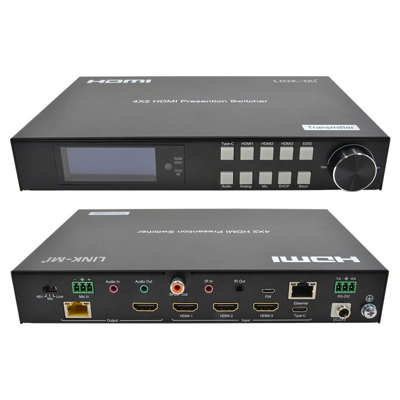 18Gbps 4K Video HDMI Switch 2.0 HDBaseT Switch với đầu vào HDMI và USB - C