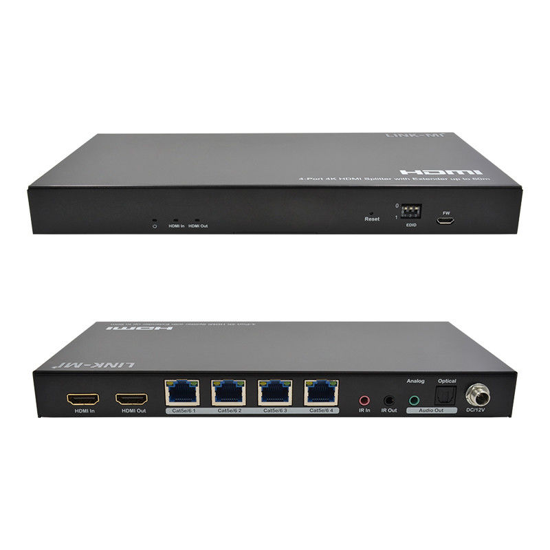 1x4 4K không dây HDMI Splitter Extender hỗ trợ 60m 4K@60Hz AV Splitter Over RJ45