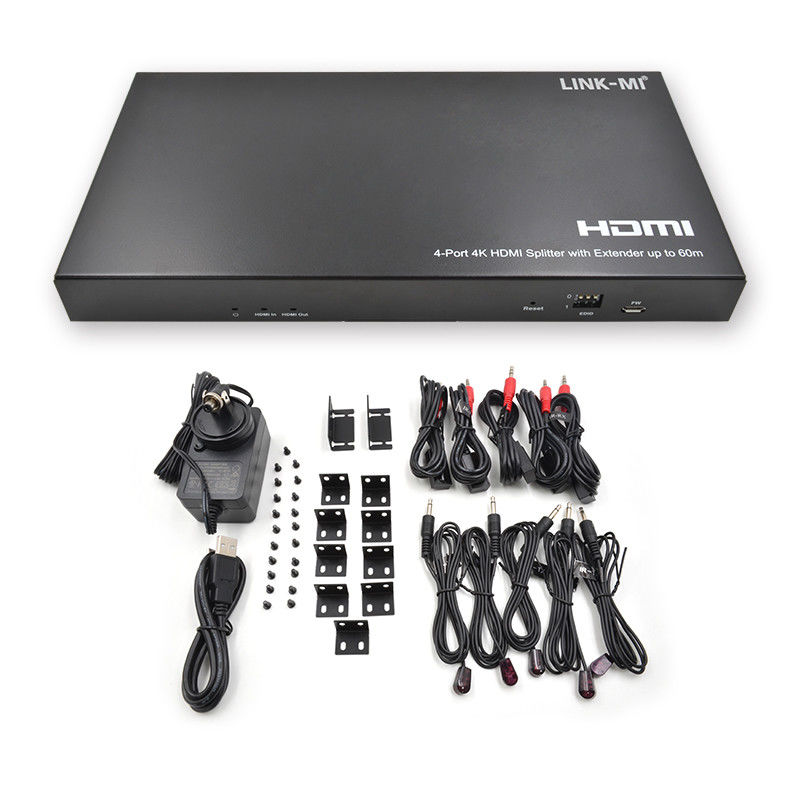1x4 4K không dây HDMI Splitter Extender hỗ trợ 60m 4K@60Hz AV Splitter Over RJ45