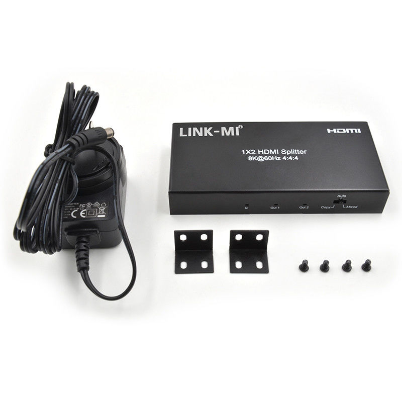 48Gbps HDMI Splitter 8k 1x2 HDMI Extender hỗ trợ Downscaler HDR10 EDID HDCP2.2