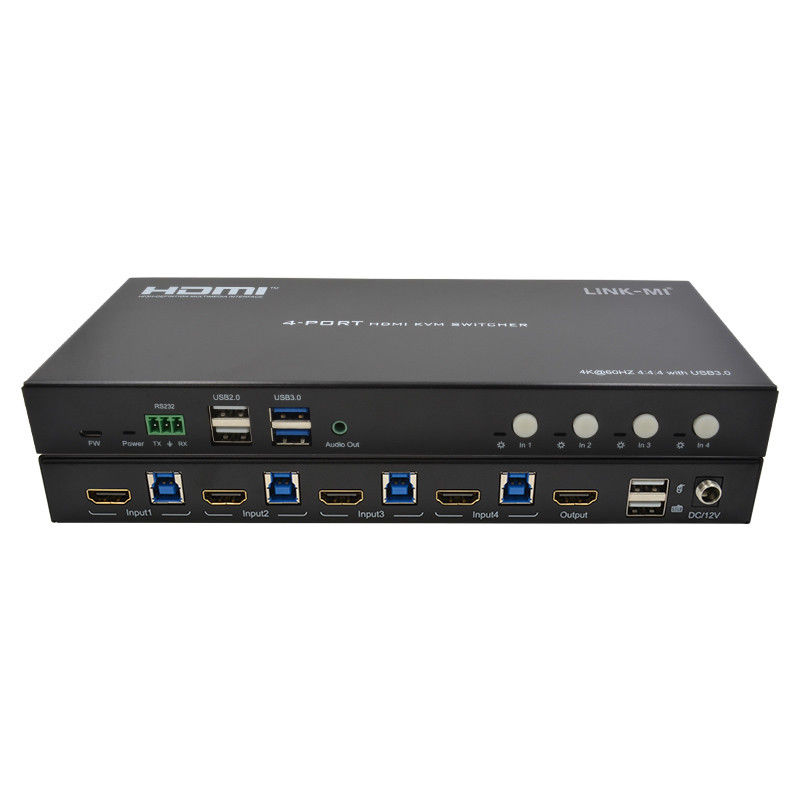 4 cổng mạng HDMI2.0 KVM Chuyển lên 4K 60Hz 18Gbps
