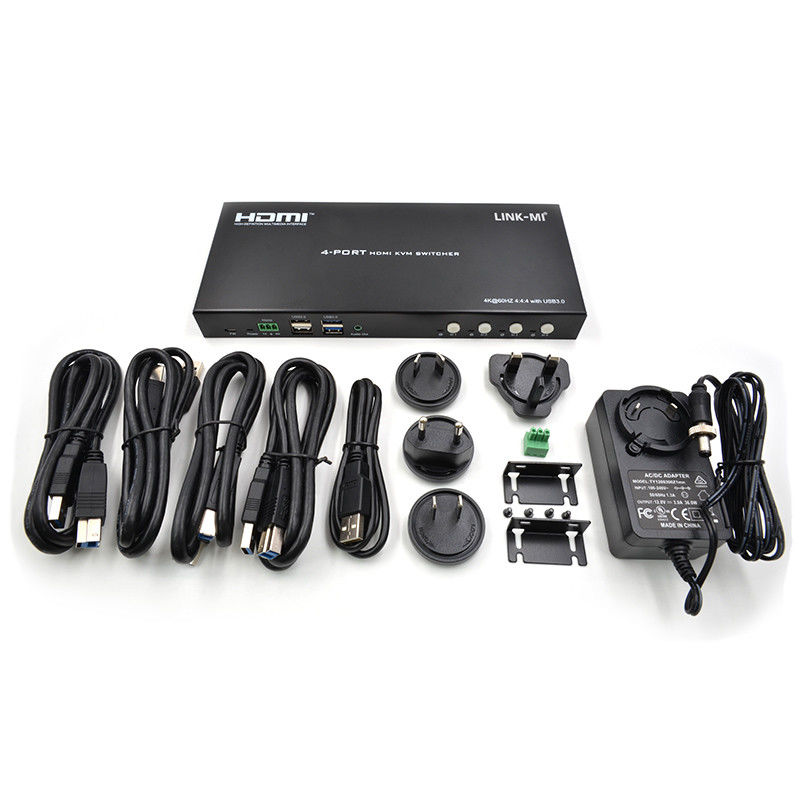 4 cổng mạng HDMI2.0 KVM Chuyển lên 4K 60Hz 18Gbps