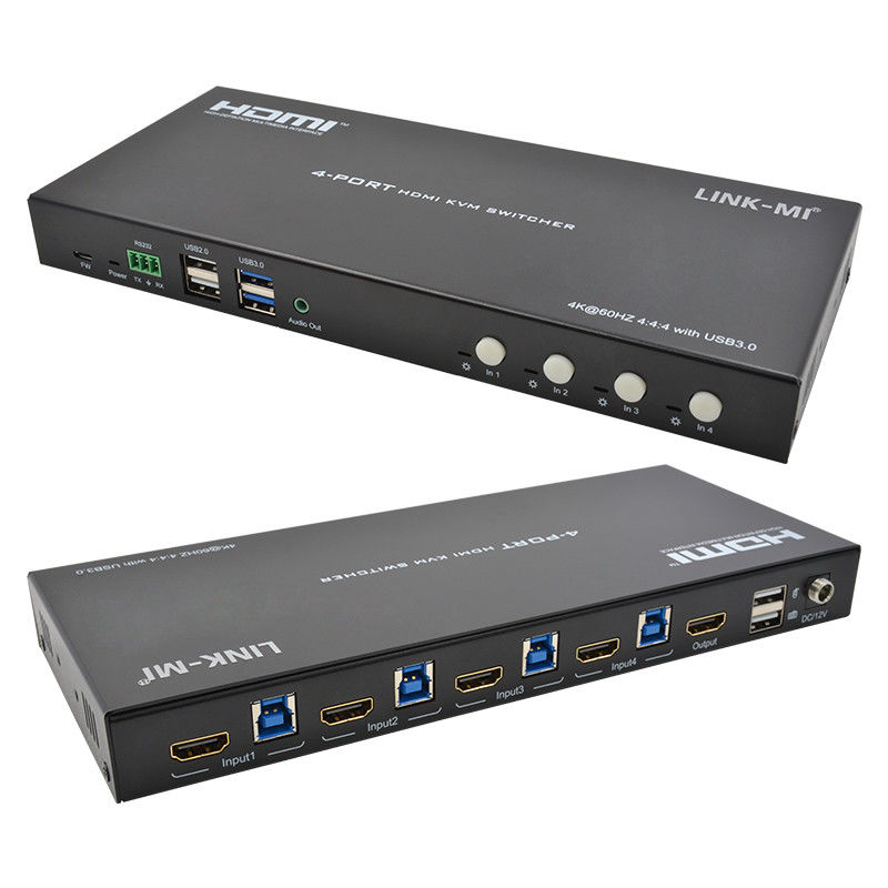 4 cổng mạng HDMI2.0 KVM Chuyển lên 4K 60Hz 18Gbps