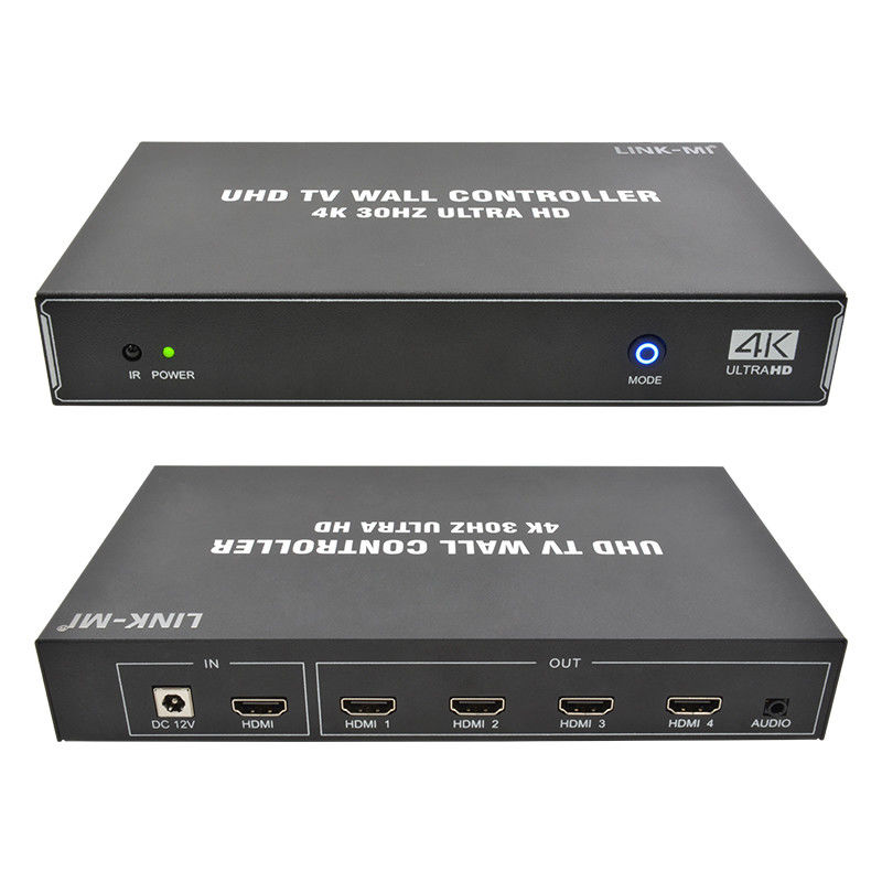 1X4 1X3 1X2 4K Video Wall Controller 30Hz 4 kênh HDMI TV Video Wall Processor 2x2