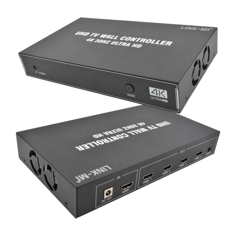 1X4 1X3 1X2 4K Video Wall Controller 30Hz 4 kênh HDMI TV Video Wall Processor 2x2