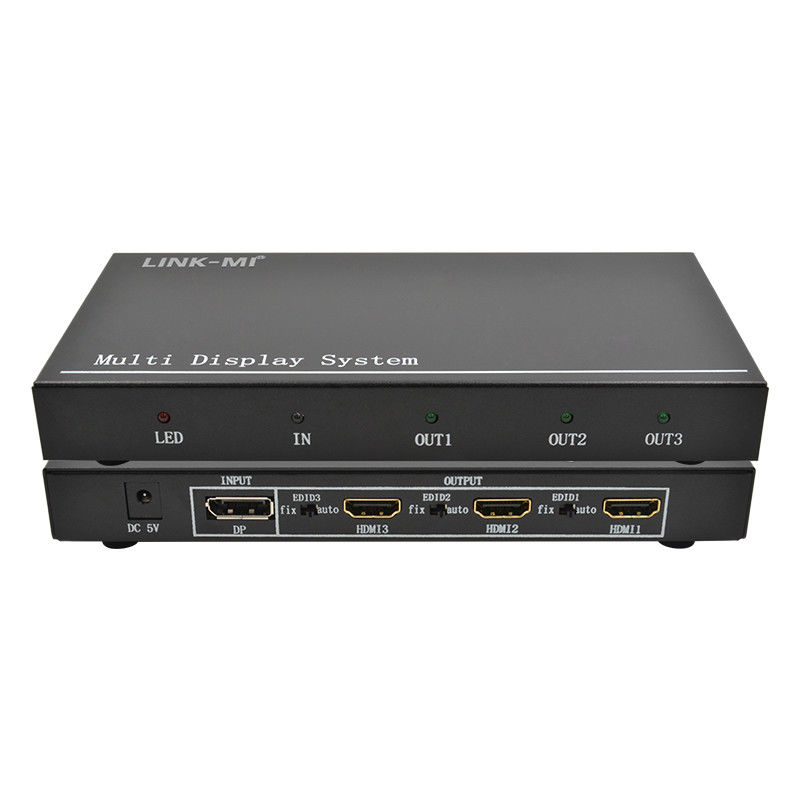 5760x1080 UHD 1X3 Video Wall Controller Processor Multi Screen Splicer 1 DP Trong 3 HDMI Out