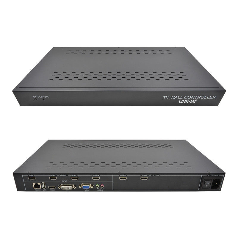 6 kênh HDMI Video Wall Controller 2X3 LED Wall Controller cho 6 TV Splicing