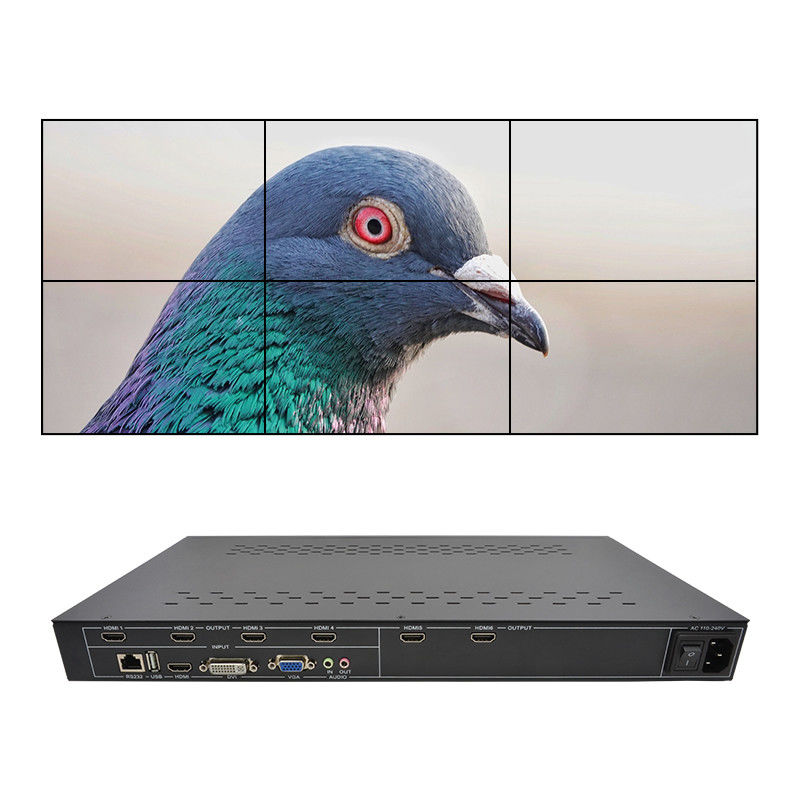 6 kênh HDMI Video Wall Controller 2X3 LED Wall Controller cho 6 TV Splicing