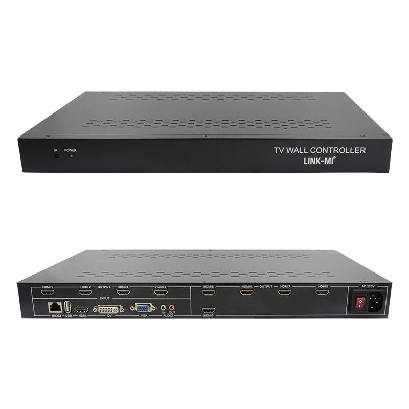 9 kênh HDMI Video Wall Controller 3X3 Zoom Subtitles Multi Display Controller Cho Quảng cáo