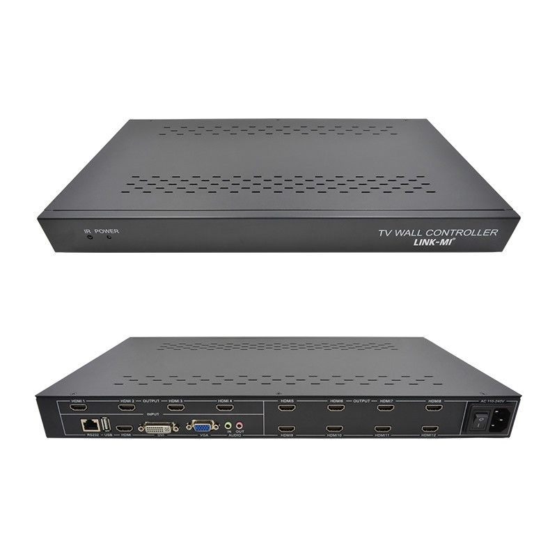 12 kênh 3X3 2x2 TV Wall Controller 3x4 Video Wall Display Controller 3.5mm