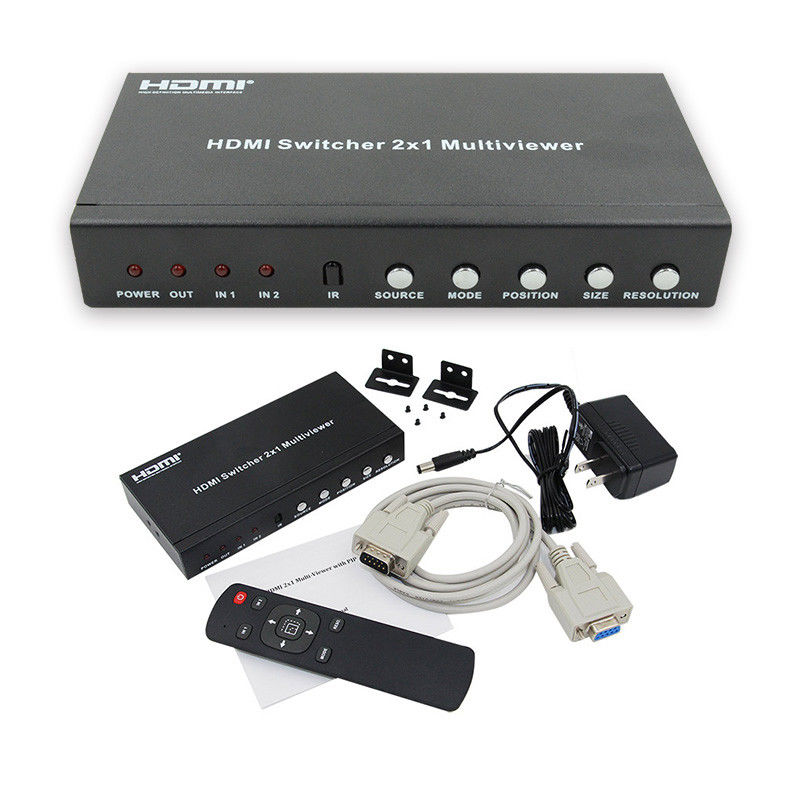 225MHz HDMI Quad Screen Splitter HDMI 2x1 Multiviewer với PIP 2 In 1 Out