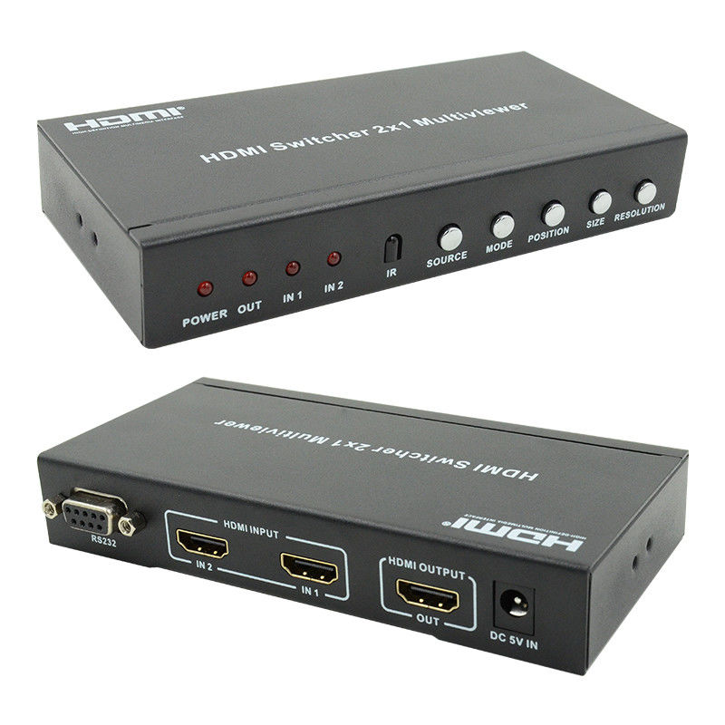 225MHz HDMI Quad Screen Splitter HDMI 2x1 Multiviewer với PIP 2 In 1 Out