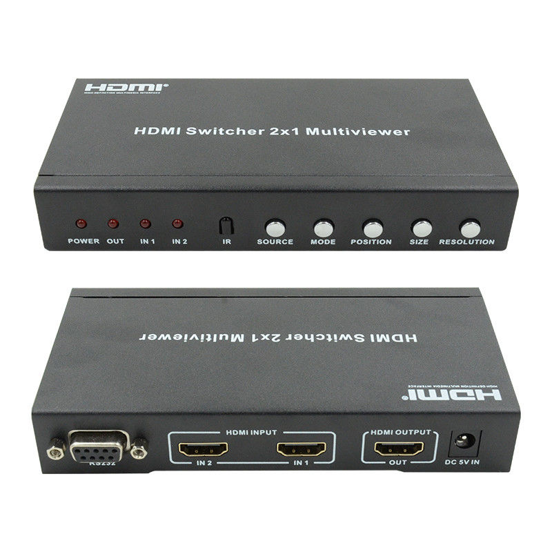 225MHz HDMI Quad Screen Splitter HDMI 2x1 Multiviewer với PIP 2 In 1 Out