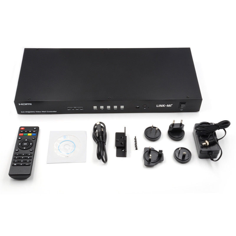 Bộ điều khiển ma trận tường video 4K 2x2 1x4 4x1 10x10 Splicing Display USB Type C DVI