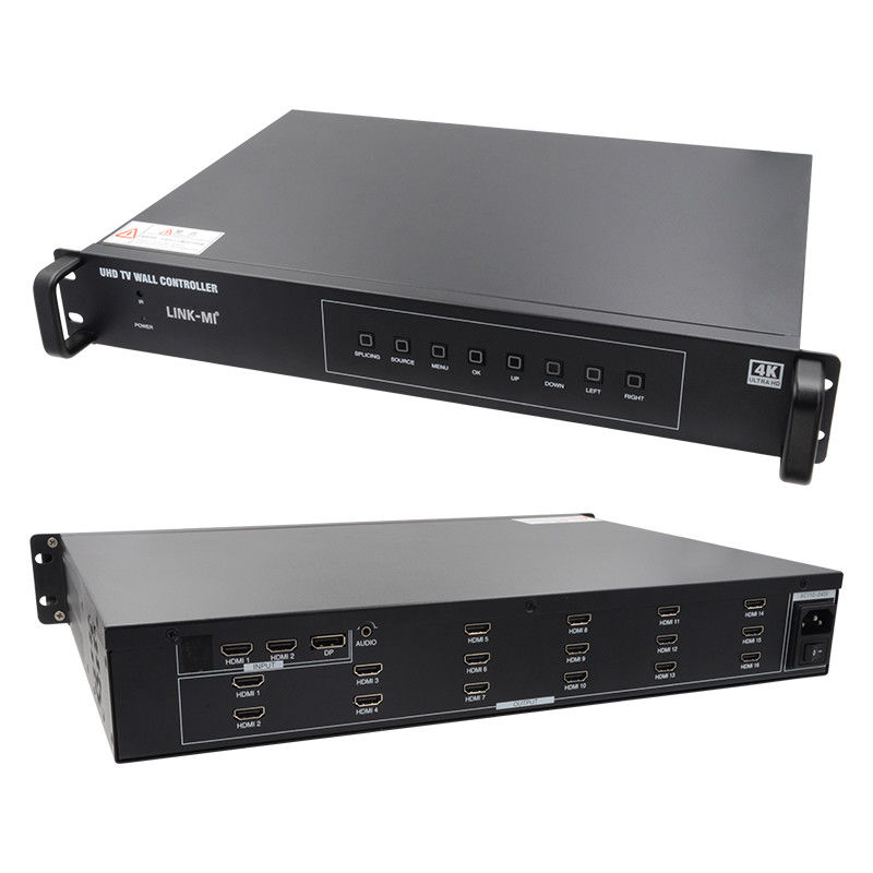 Bộ điều khiển tường video 4K 4X4 HDMI 16 đầu ra HDMI Image Rotation Video Wall Processor