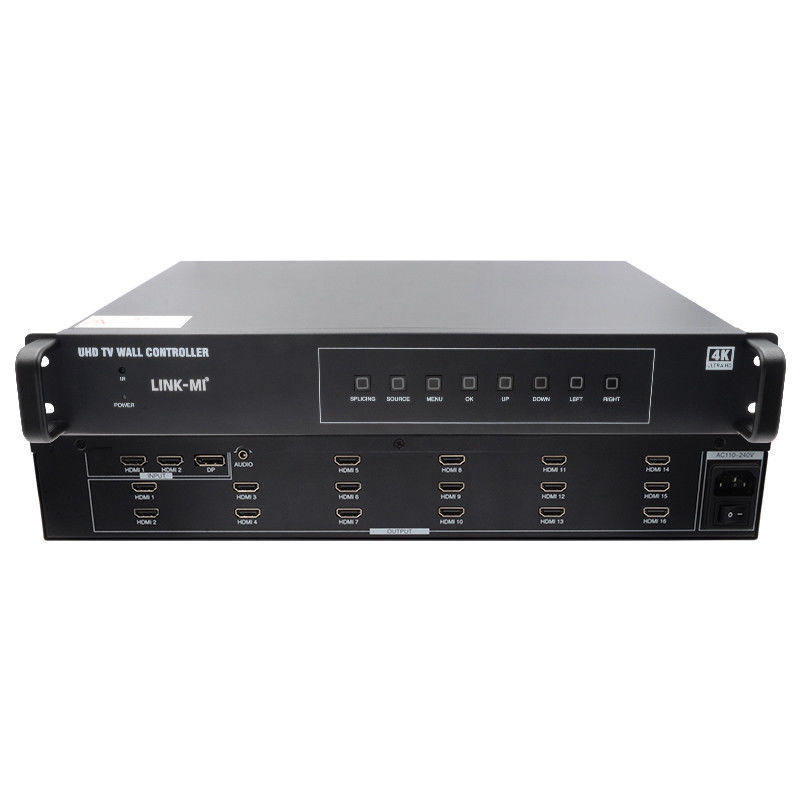 Bộ điều khiển tường video 4K 4X4 HDMI 16 đầu ra HDMI Image Rotation Video Wall Processor