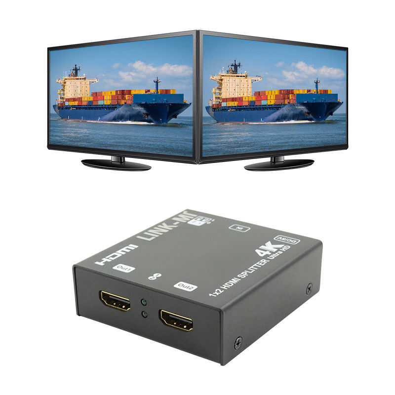 1X2 4K HDMI Extender Splitter Hỗ trợ 4K2K EDID 3D 2 cổng Video Splitter