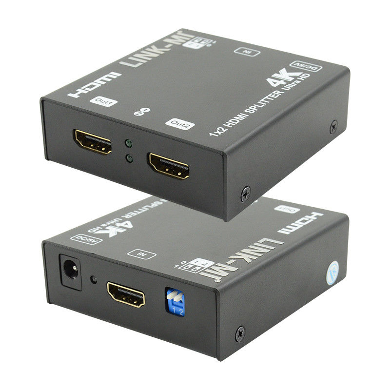 1X2 4K HDMI Extender Splitter Hỗ trợ 4K2K EDID 3D 2 cổng Video Splitter