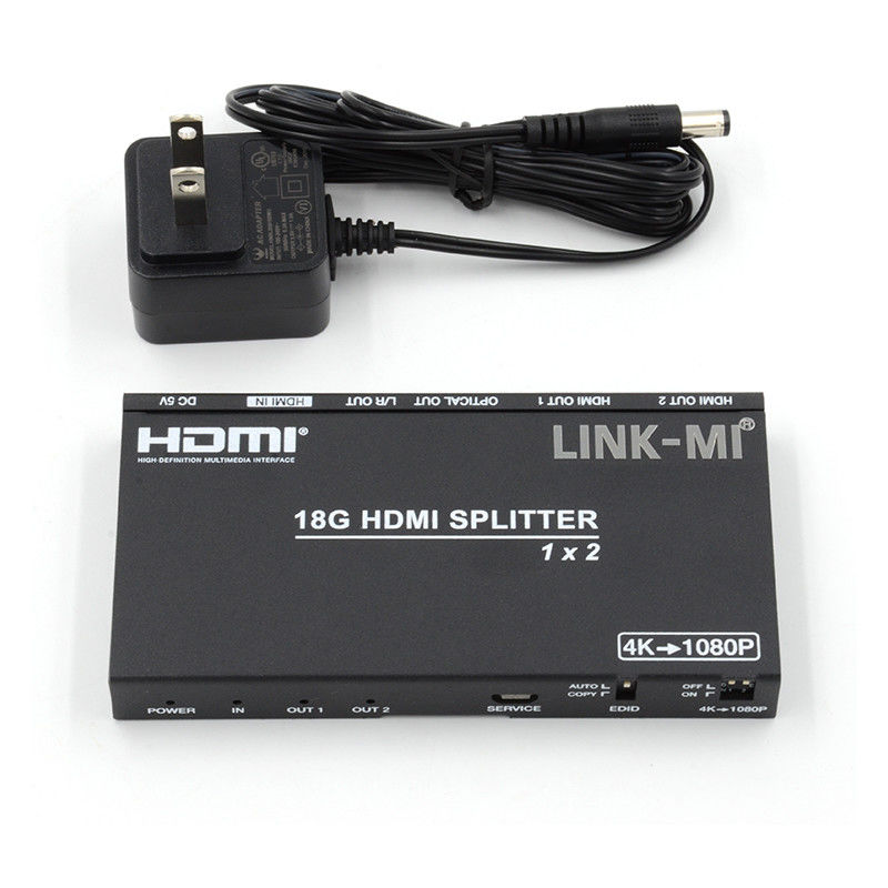 4K 2.0b 2 cổng HDMI Splitter 4 HDCP 2.2COPY AUTO EDID Hdmi Audio Video Extract