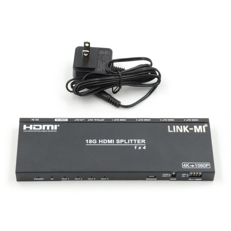 4K 1X4 Multi HDMI Splitter EDID Analog Optical HDMI2.0b 4 Cổng Video Splitter