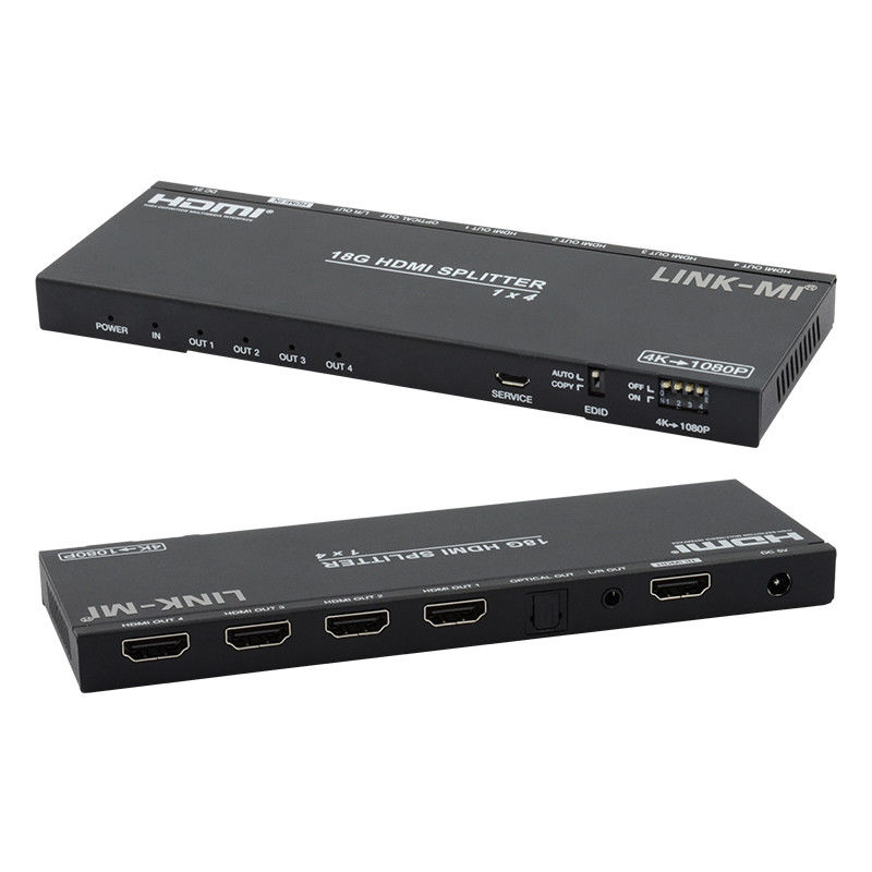 4K 1X4 Multi HDMI Splitter EDID Analog Optical HDMI2.0b 4 Cổng Video Splitter