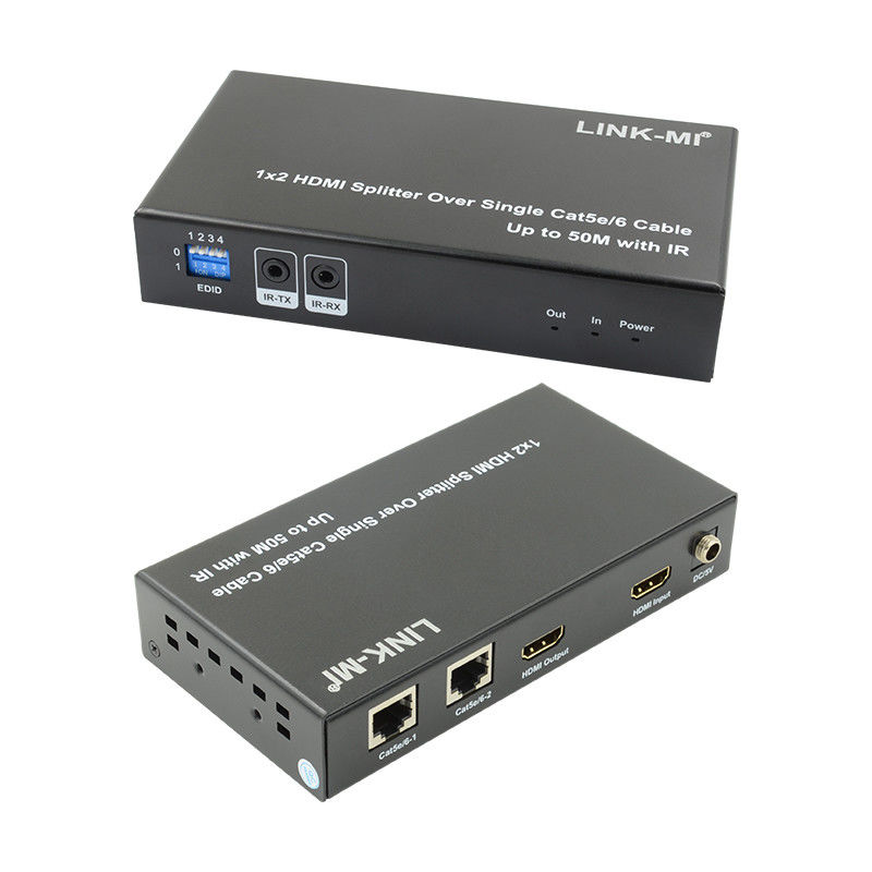 1X2 50M 4K HDMI Splitter Over Cat5e/6 Cable Support 3D IR Cascading cho 4 lớp