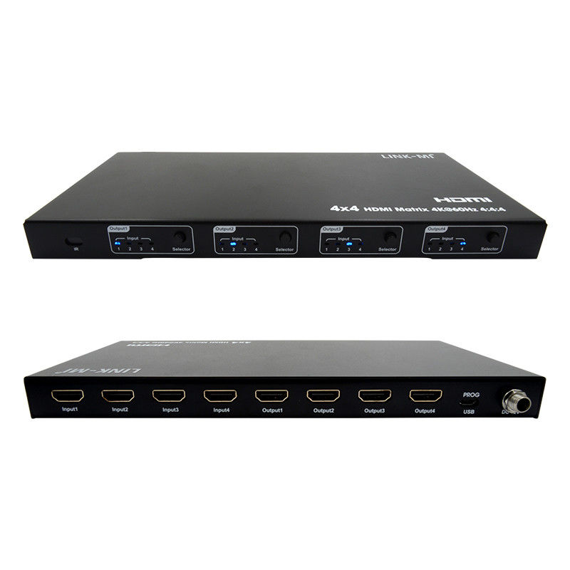 Rs232 4x4 HDMI Matrix Switch Hỗ trợ 4K 60Hz 18Gbps EDID 4 đến 4 HDMI Video Switch