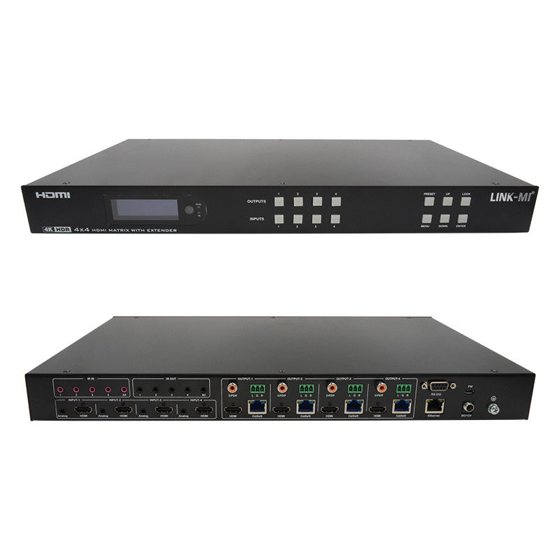 70m 4x4 HDMI Matrix Extender với 4 HDMI Loop Out 4K HDMI Matrix Switch