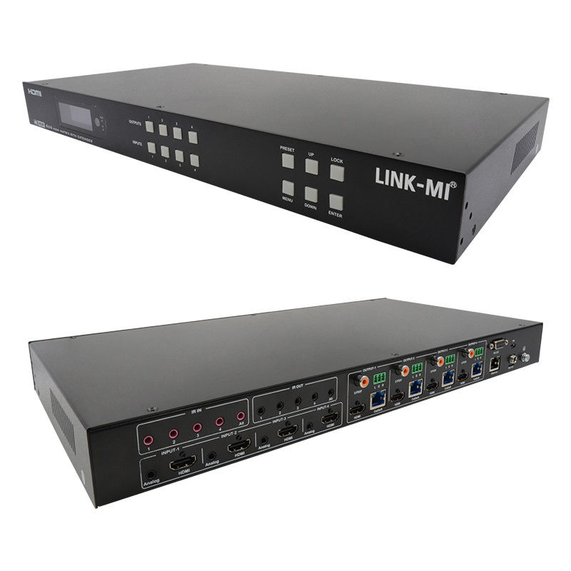 70m 4x4 HDMI Matrix Extender với 4 HDMI Loop Out 4K HDMI Matrix Switch