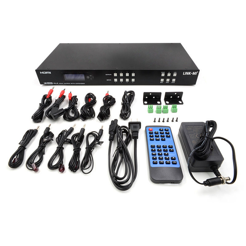 70m 4x4 HDMI Matrix Extender với 4 HDMI Loop Out 4K HDMI Matrix Switch