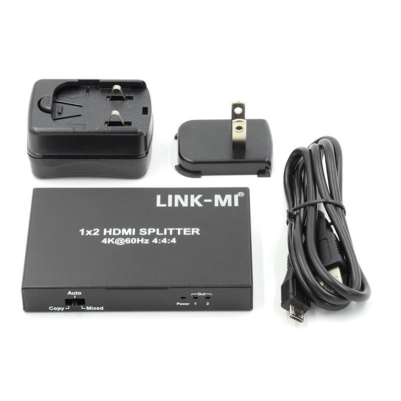 1x2 HDMI2.0 Splitter Hỗ trợ 3D 18G HDR HDCP2.2 2 cổng Video Splitter