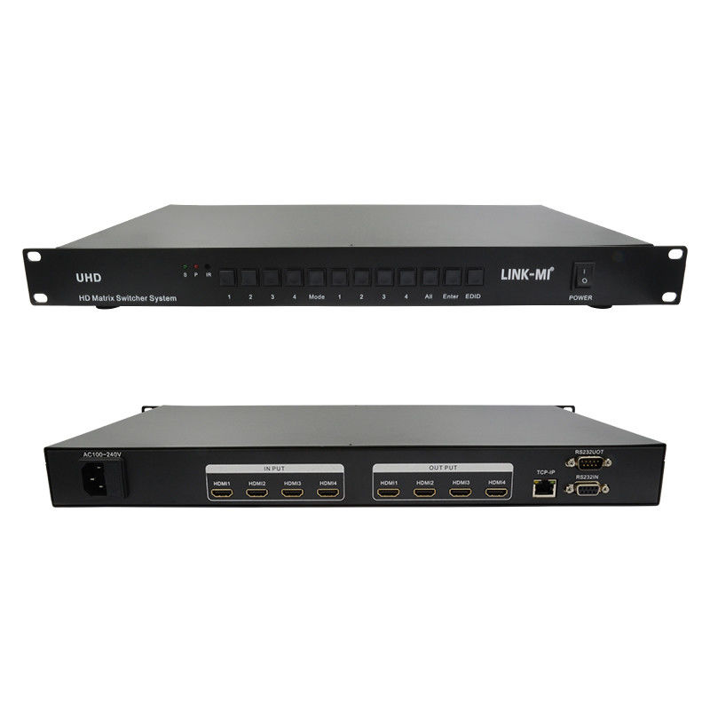 Hệ thống chuyển mạch ma trận 4X4 HDMI 4K HDMI Video Switch Hỗ trợ RS232 TCP/IP
