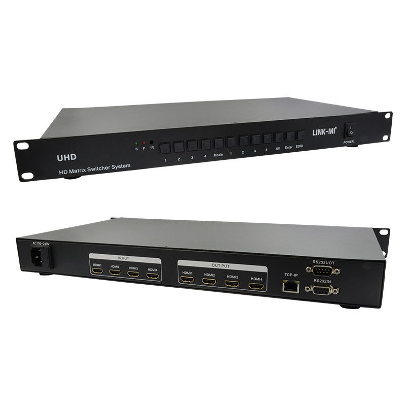 Hệ thống chuyển mạch ma trận 4X4 HDMI 4K HDMI Video Switch Hỗ trợ RS232 TCP/IP