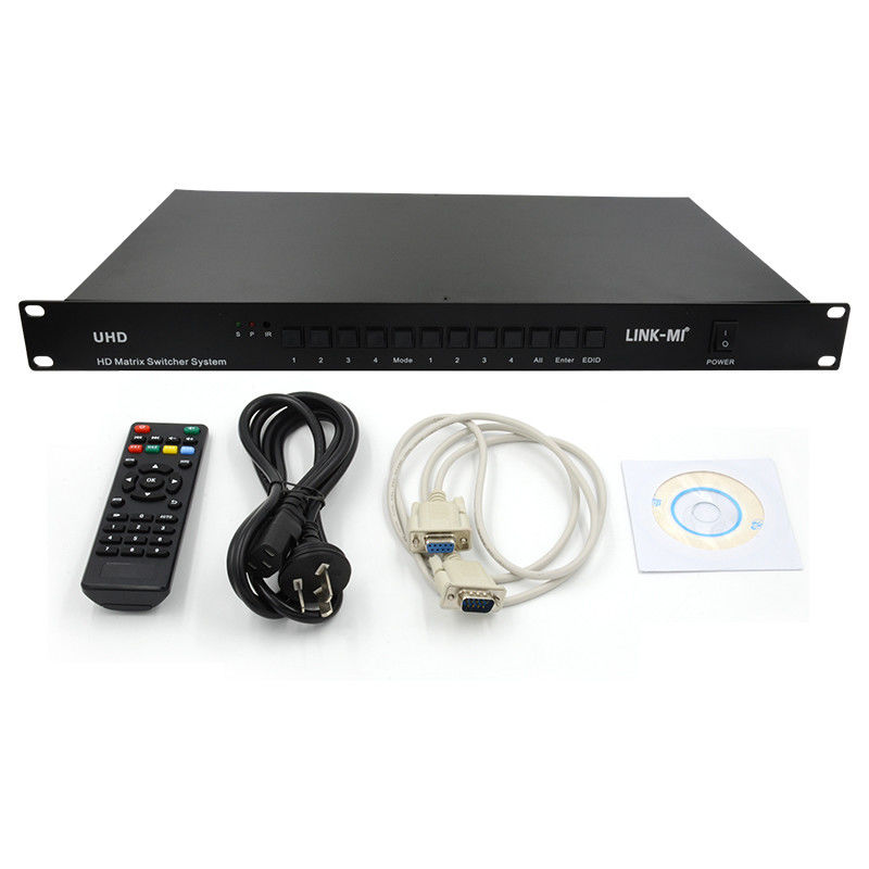 Hệ thống chuyển mạch ma trận 4X4 HDMI 4K HDMI Video Switch Hỗ trợ RS232 TCP/IP