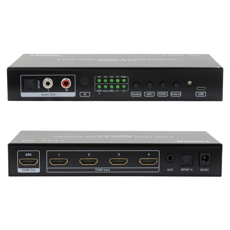 4X1 Video HDMI Switch 2.0 Switch 4K@60hz YUV4:4Hỗ trợ ARC, CEC, HDR