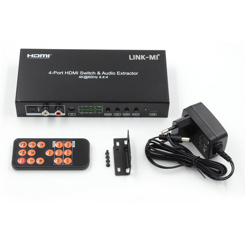 4X1 Video HDMI Switch 2.0 Switch 4K@60hz YUV4:4Hỗ trợ ARC, CEC, HDR