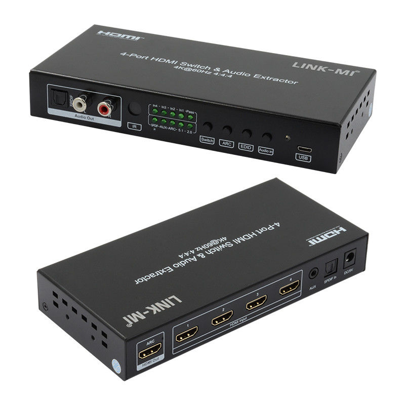 4X1 Video HDMI Switch 2.0 Switch 4K@60hz YUV4:4Hỗ trợ ARC, CEC, HDR