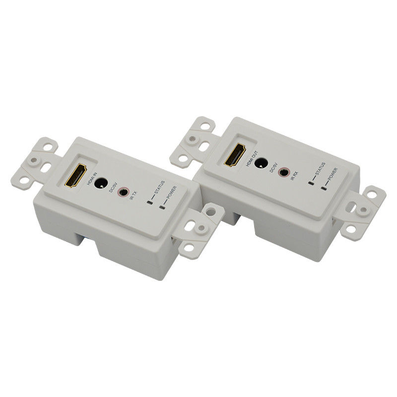 60m HDMI Wall Plate Extender Over Single Cat5e Cat 6 To HDMI Extender Hỗ trợ 3D IR