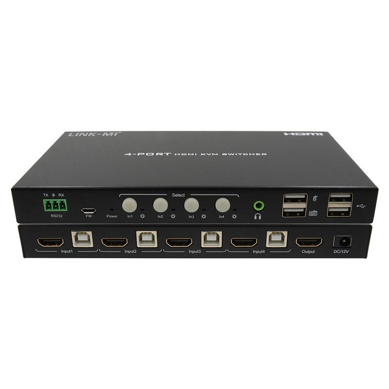HDCP2.2 1.4 4K KVM Switch HDMI YUV4:44 8Bit với Analog Audio Extraction