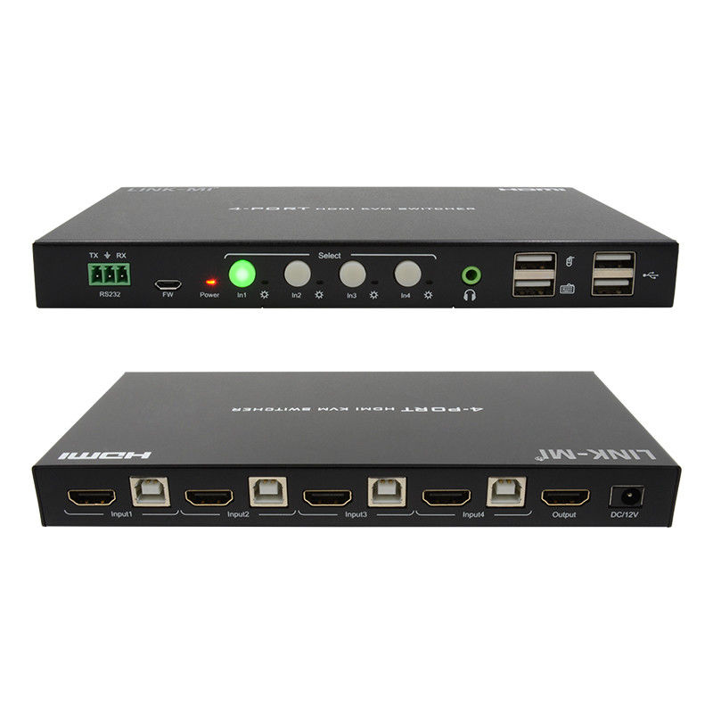 HDCP2.2 1.4 4K KVM Switch HDMI YUV4:44 8Bit với Analog Audio Extraction