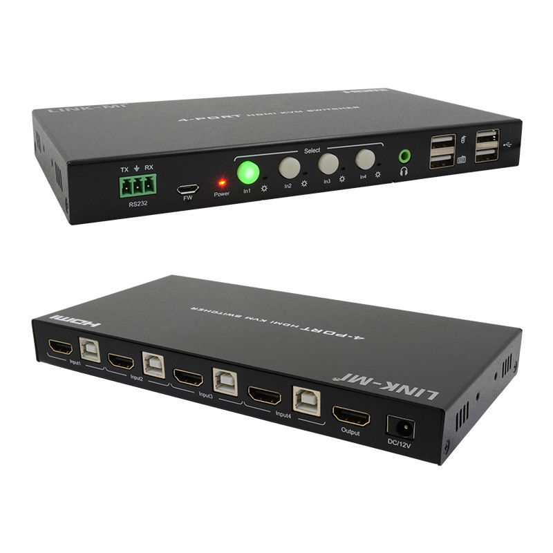 HDCP2.2 1.4 4K KVM Switch HDMI YUV4:44 8Bit với Analog Audio Extraction