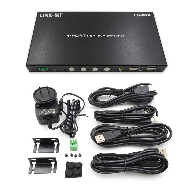 HDCP2.2 1.4 4K KVM Switch HDMI YUV4:44 8Bit với Analog Audio Extraction