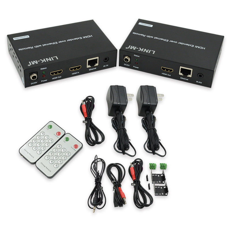 120M HDMI Extender Phân phối qua IP Extender với LED Remote RS232 AV Over IP