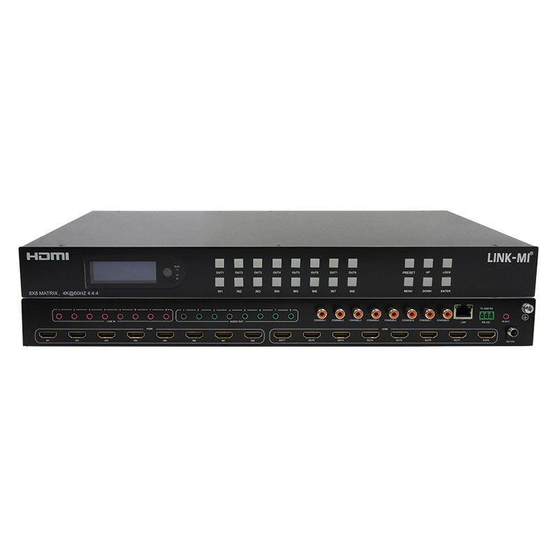 8x8 HDMI Matrix 4k Hdmi Switcher với hỗ trợ trích xuất âm thanh analog 18Gbps HDR