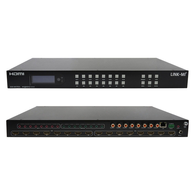 8x8 HDMI Matrix 4k Hdmi Switcher với hỗ trợ trích xuất âm thanh analog 18Gbps HDR